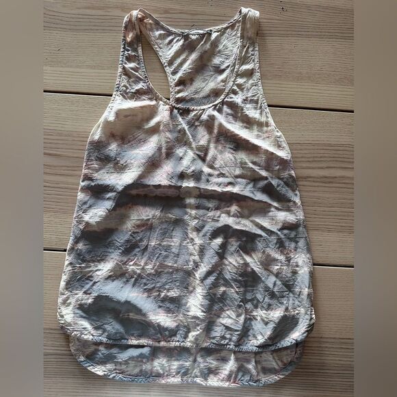 Gypsy O5 Global Village Tie dye Silk Racer back tank top- size Small - Picture 3 of 8